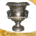 antique large bronze flowers pot for garden